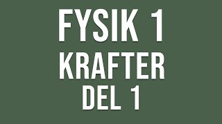 Fysik 1  Krafter del 1 [upl. by Esydnac]