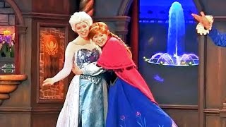 FULL New Frozen stage show in Fantasy Faire with Anna Elsa at Disneyland [upl. by Tnomal758]