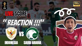 INDONESIA vs SAUDI ARABIA Qualification World Cup  LIVE Reaction indonesia bobotoh worldcup [upl. by Hayyikaz]