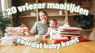 Een MAAND aan vriezer maaltijden maken  baby 2  37 weken zwanger [upl. by Lyrradal]