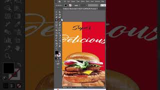 food poster design in adobe illustrator shorts adobeillustrator design [upl. by Malti]