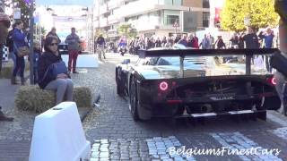 Maserati MC12 Corsa BURNOUTS ON PUBLIC ROAD  REVS [upl. by Emolas523]