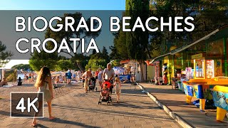 Walking Tour Beaches of Biograd na Moru Croatia  4K UHD Virtual Travel [upl. by Ihcas903]