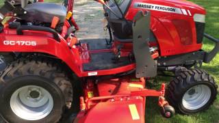 massey ferguson gc 1705 walk through and mowing [upl. by Whale]