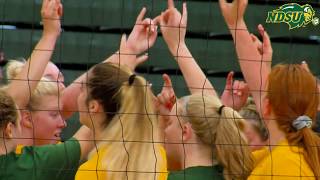 NDSU Volleyball Prepares For Season With Practice 1 [upl. by Ahseniuq]