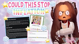 COULD THIS 😳STOP INFLATION😱 IN ROYALE HIGH  Royale High Glitterfrost [upl. by Jodee131]