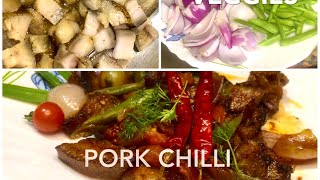 Pork Chilli Recipe  Easy amp Simple Recipe  At Home  Shrine Tania [upl. by Caye11]