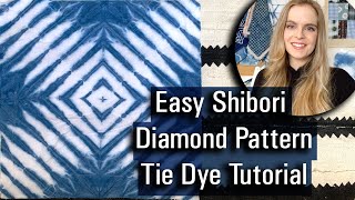 TIE DYE DIAMOND PATTERN SHIBORI FOLDING BEGINNER TUTORIAL Onyx Art Studios [upl. by Dysart]