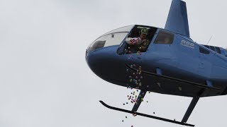 SFA Church Helicopter Easter Egg Drop 2018 [upl. by Ennywg]