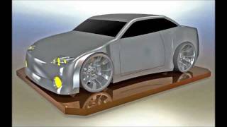 Building a Simple Car with Surfaces in SolidWorks 2011 [upl. by Amadas]