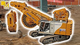 extreme rare digger BAUER GB 50 digger low headroom 🚧🚇⚠️digging subway tunnel below bridge 1 [upl. by Cirtap]