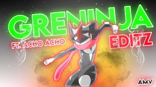 Ash Greninja VS Charizard Edits 😍 ll FT Acho Acho ll Pokemon Edits ll pokemon [upl. by Euqinor]