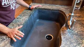 Black Granite Sink Restoration With NuVibrants [upl. by Aitnic]