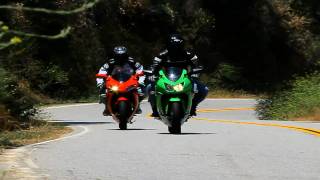 2010 Bennche Megelli 250R vs Kawasaki Ninja 250R Motorcycle Shootout [upl. by Kokaras]