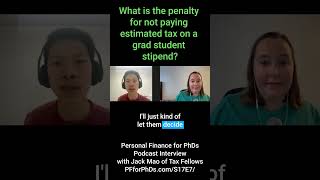 What Is the Penalty for Not Paying Estimated Tax on a Grad Student Stipend [upl. by Even]