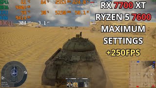 RX 7700 XT  Ryzen 5 7600  War Thunder Tanks  1080p Maximum Settings [upl. by Jacobine]