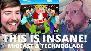 TECHNOBLADE WAR MrBeast Gaming 1000 vs 1000 Player War FIRST REACTION [upl. by Gottlieb]