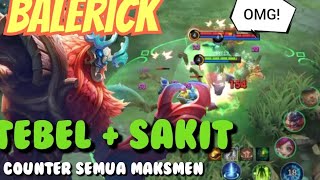 Hero yang suka di gebukin Counter semua maksmen attak speed BALERICK ROAM mobilelegendsbangbang [upl. by Aineles]