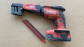 Hilti SD 5000 A22 with SDM 2 screw magazine attachment in action [upl. by Ttebroc]