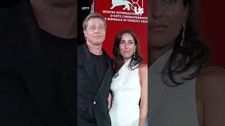 Brad Pitt and Ines de Ramon Make Red Carpet Debut at Venice Film Festival [upl. by Mayram]