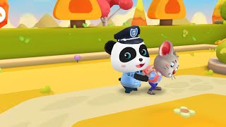 Baby Pandas Candy Shop was Stolen  Baby Panda Sheriff  Policeman Pretend Play  BabyBus [upl. by Walcoff]