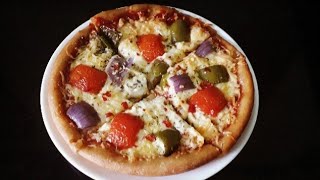 Whole Wheat Pizza Crust Atta Pizza Pizza with No Maida yeast or Oven  Eggless  SJs kitchen [upl. by Mera]