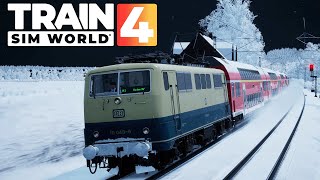 RE im Schnee  BR 111 amp Dostos als nächtlicher Regio  TSW 4 [upl. by Fachini]