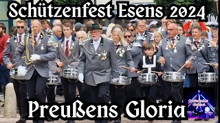 Schützenfest Esens 2024  Spielmannszug Blomberg amp Musikzug Middels Aufmarsch zu Preußens Gloria [upl. by Enawd]