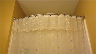 Curved Shower Rod  Bliss Shower Curtain Rod  Review and Demo [upl. by Yuh]