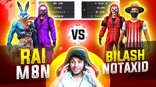 Raistar amp M8N 😳🔥 vs Bilash amp Notaxid Squad  Garena Free Fire [upl. by Krakow]