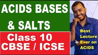 Acids Bases and Salts 01  ACIDS  CBSE  ICSE CLASS 10 [upl. by Berga]