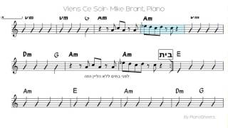 Viens Ce Soir Mike Brant Piano Solo [upl. by Hillard]