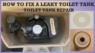 How to fix a leaky toilet tank  Toilet Tank Repair [upl. by Enihsnus]