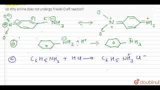 Why pnitroaniline is less basic then aniline b Aniline dissolves in HCl c Aniline undergoes [upl. by Bushweller871]