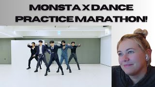 MONSTA X DANCE PRACTICE MARATHON fantasia love gambler beautiful liar amp shoot out [upl. by Aseeram16]