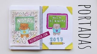 PORTADAS PARA CUADERNOS Decora tus libretas con dibujos kawaii Oso de peluche [upl. by Annol]