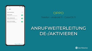 Anrufweiterleitung aktivieren oder deaktivieren  Oppo Android 11  ColorOS 11 [upl. by Xel]