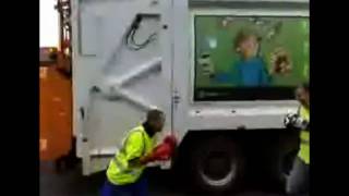 Binmen caught play fighting on camera [upl. by Turner]