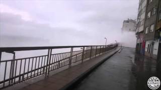 Malpica De Bergantiños Temporal 08 02 2016 [upl. by Funk875]