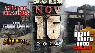 GTA Online Street Dealers Gun Van amp Shipwreck Locations November 16th 2024 [upl. by Faun]