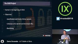 Dario Durando  IoT Battle of Bots RootedCON 2018  ENG [upl. by Molton]