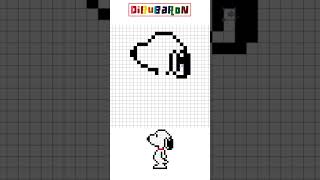 DRAWING A PIXEL ART SNOPPY [upl. by Nor]