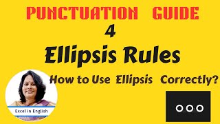 4 Ellipsis Rules  How to Use Ellipsis Correctly in English Sentences [upl. by Anor]