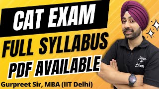 CAT Exam 2024 Syllabus Uncovered Get the PDF Now [upl. by Tila135]