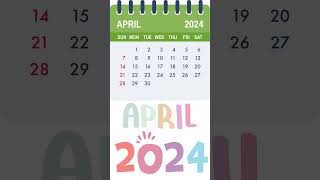 april calendar 2024 printable 📅 Calendar 365 📅 [upl. by Nared]