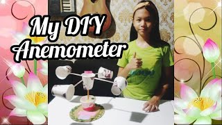 My DIY Anemometer  Science Project Grade 4 [upl. by Anahsal]