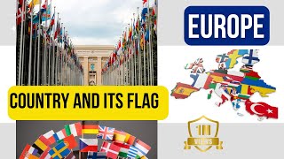 COUNTRIES OF EUROPE  European Countries flag with name europe [upl. by Ahsinej803]