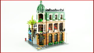 LEGO ICONS 10297 Boutique Hotel Speed Build  Brick Builder [upl. by Finah]