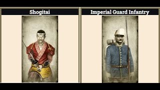 Total War SHOGUN 2 Fall of the Samurai 1vs1 Shogitai vs Imperial Guard Infantry MELEE COMBAT [upl. by Shore527]