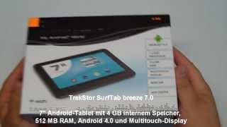 Unboxing TrekStor SurfTab breeze 70 [upl. by Neerbas]